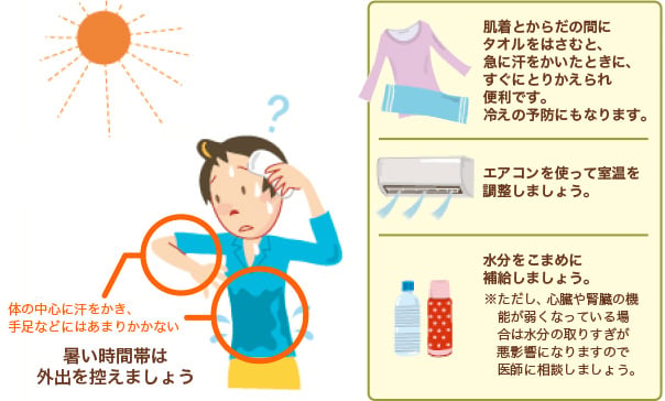 発汗障害にご注意。日常生活において汗のケアを。